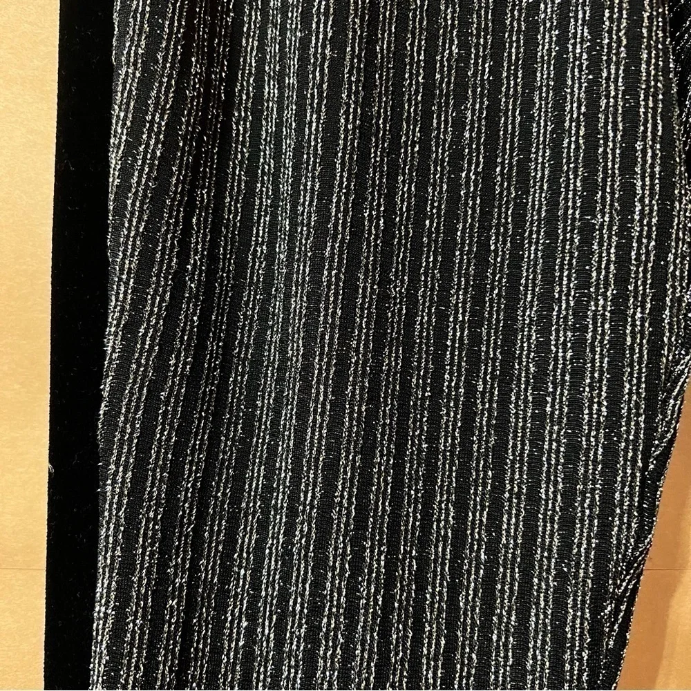 NBD | Tuxedo Legging in Silver Stripe Metallic High Rises Pull-On Pants Size M